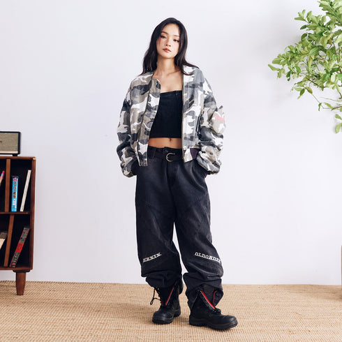 BURNIN Street MA1 Flight Camouflage Cotton Jacket