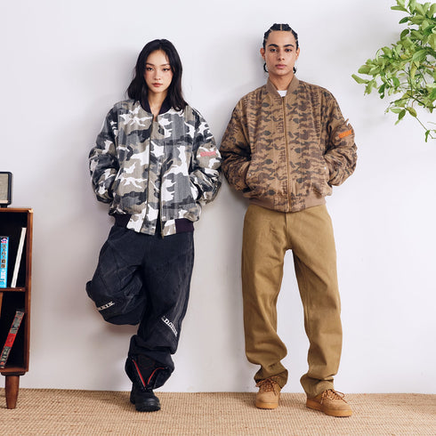 BURNIN Street MA1 Flight Camouflage Cotton Jacket