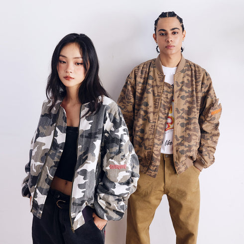 BURNIN Street MA1 Flight Camouflage Cotton Jacket