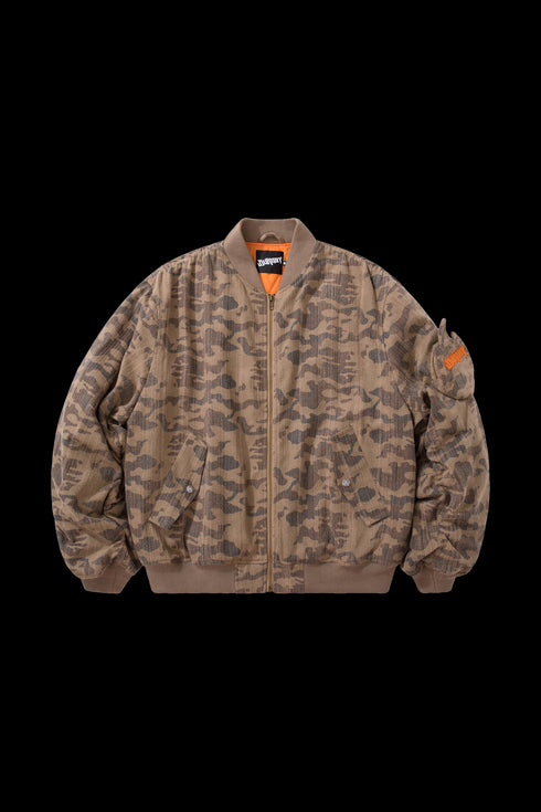 BURNIN Street MA1 Flight Camouflage Cotton Jacket