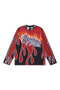 BURNIN Flame Mesh Racing Cycling Sweatshirt