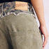 BURNIN* "Burnin for People" camouflage stitching ripped logging pants