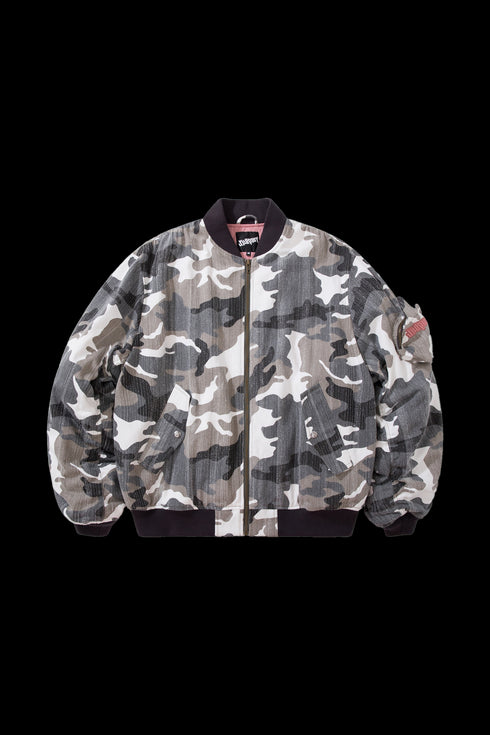 BURNIN Street MA1 Flight Camouflage Cotton Jacket