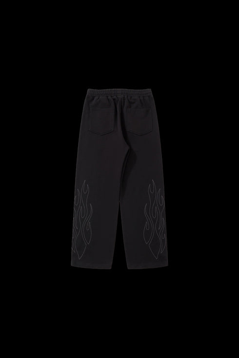 BURNIN Flame Darts Fire Embroidery Casual Sports Pants