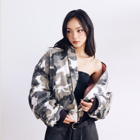 BURNIN Street MA1 Flight Camouflage Cotton Jacket