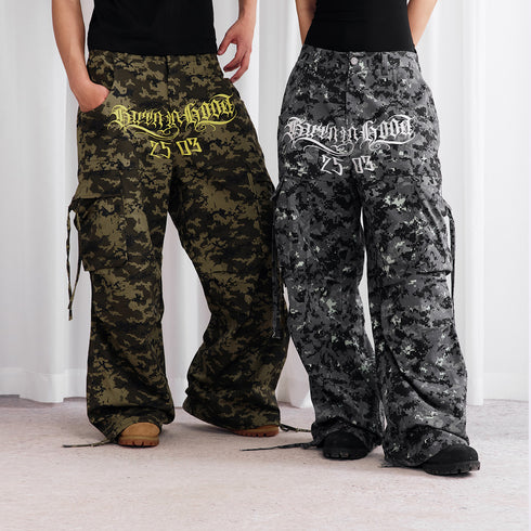 Burnin* "2503" Digital Camouflage Wide-Leg Pants