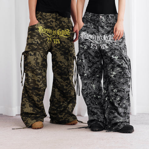 Burnin* "2503" Digital Camouflage Wide-Leg Pants