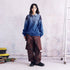 BURNIN Dyeing Ink-splashing Polo Collar Sweatshirt