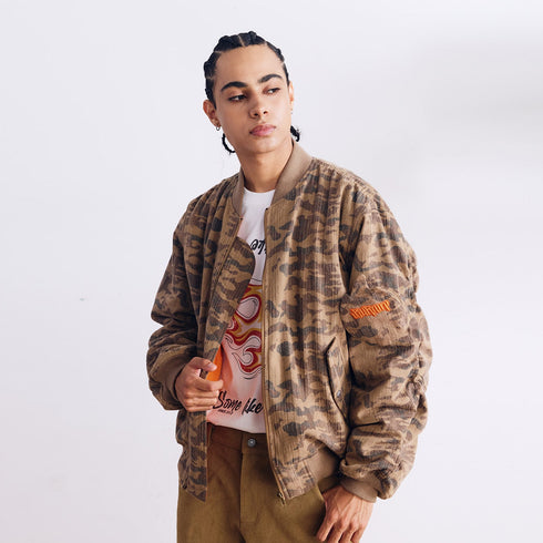 BURNIN Street MA1 Flight Camouflage Cotton Jacket