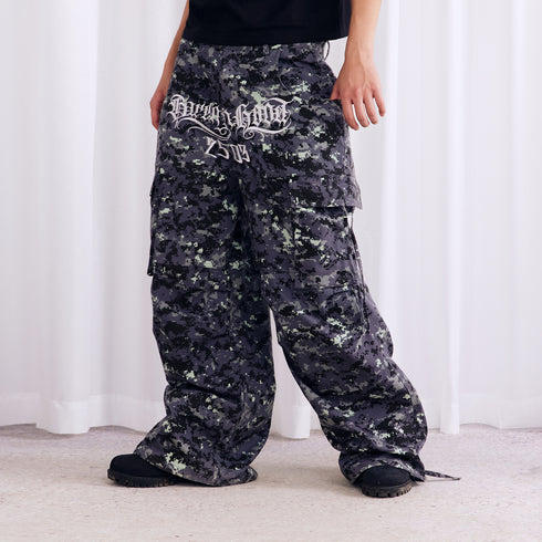 Burnin* "2503" Digital Camouflage Wide-Leg Pants